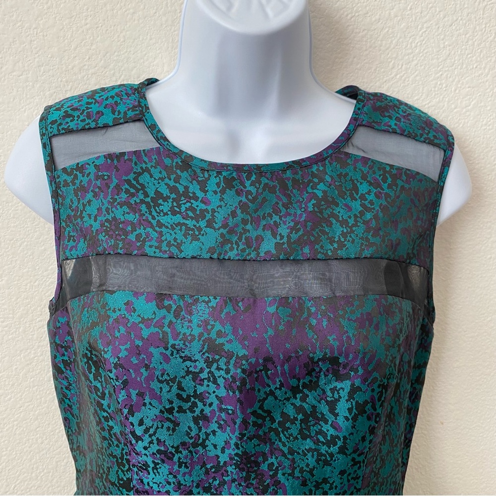 Ivy & Blu, Pretty and cocktail ready, Teal & purple silk dress - Picture 4 of 10